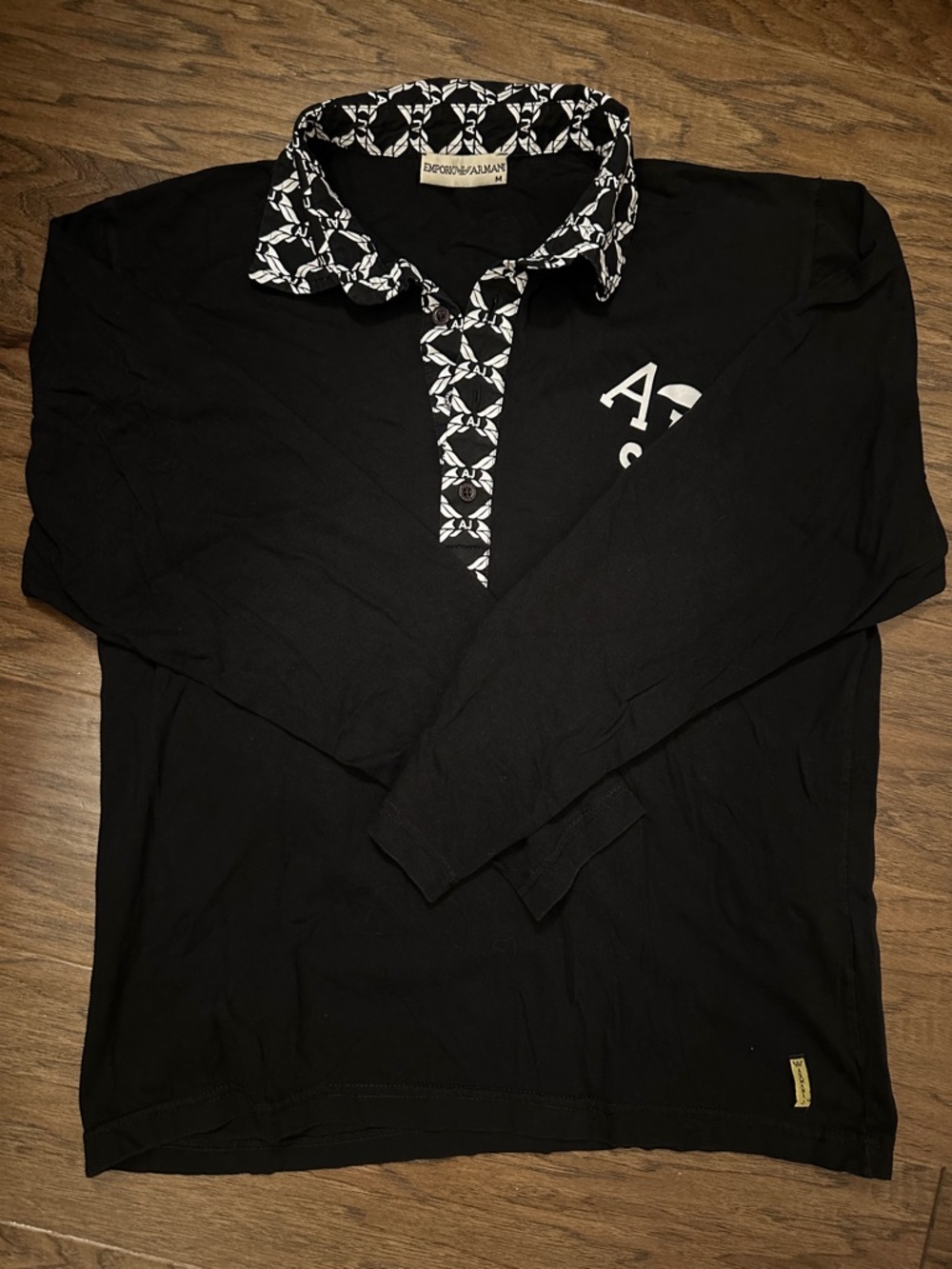 90s Era Emporio Armani Jeans Men’s M Collared Polo with AJ Made in Italy
